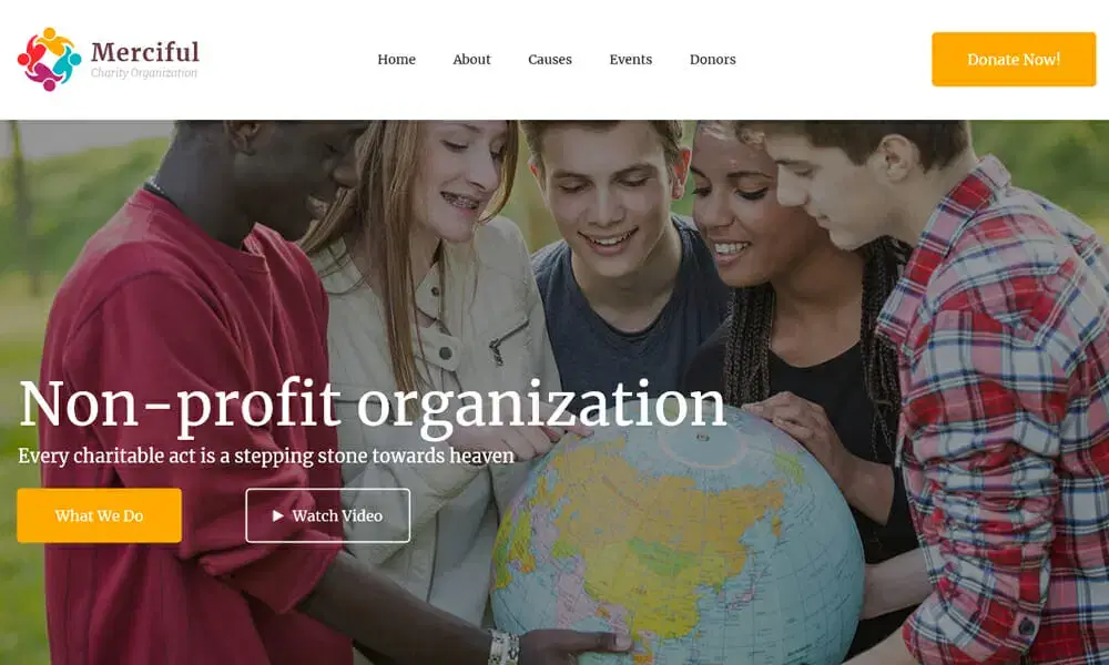 Free Charities & Non-Profits HTML Website Template