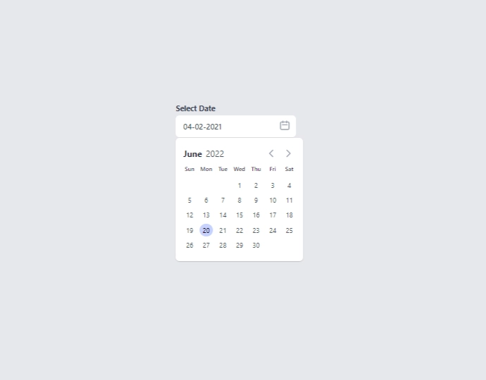 Datepicker With CSS and AlpineJS