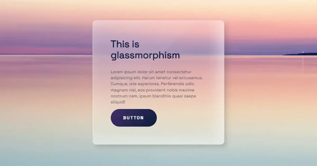 HTML & CSS Glassmorphic Card