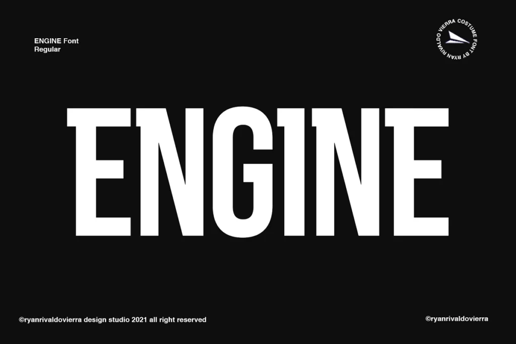 Engine Free Bold Display Font