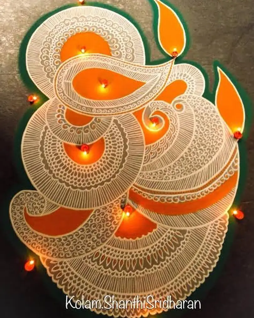 45+ Beautiful Diwali Rangoli & Kolam Designs By Shanthi Sridharan