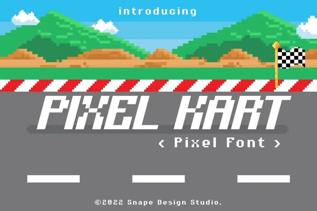 Pixel Kart - Retro Pixel Font Style