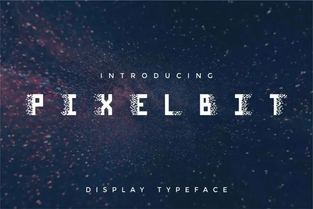 Pixel Bit - Unique Futuristic Pixelated Font