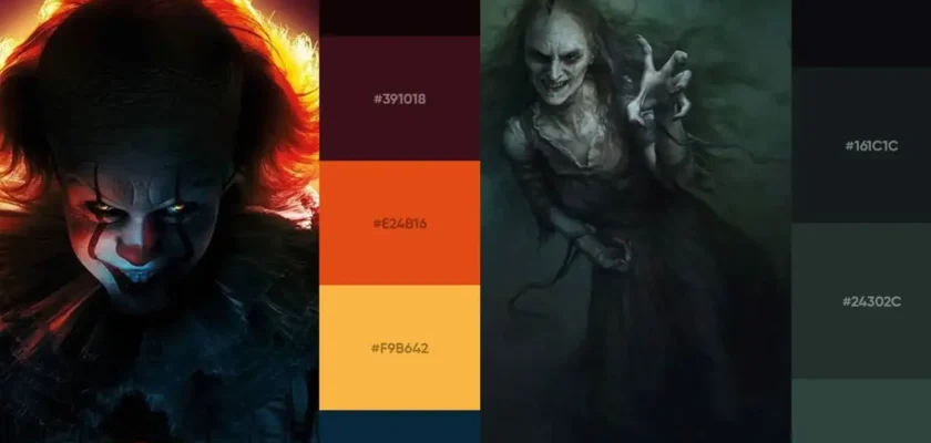 Horror Color Palettes, Horror Movie Color Palettes