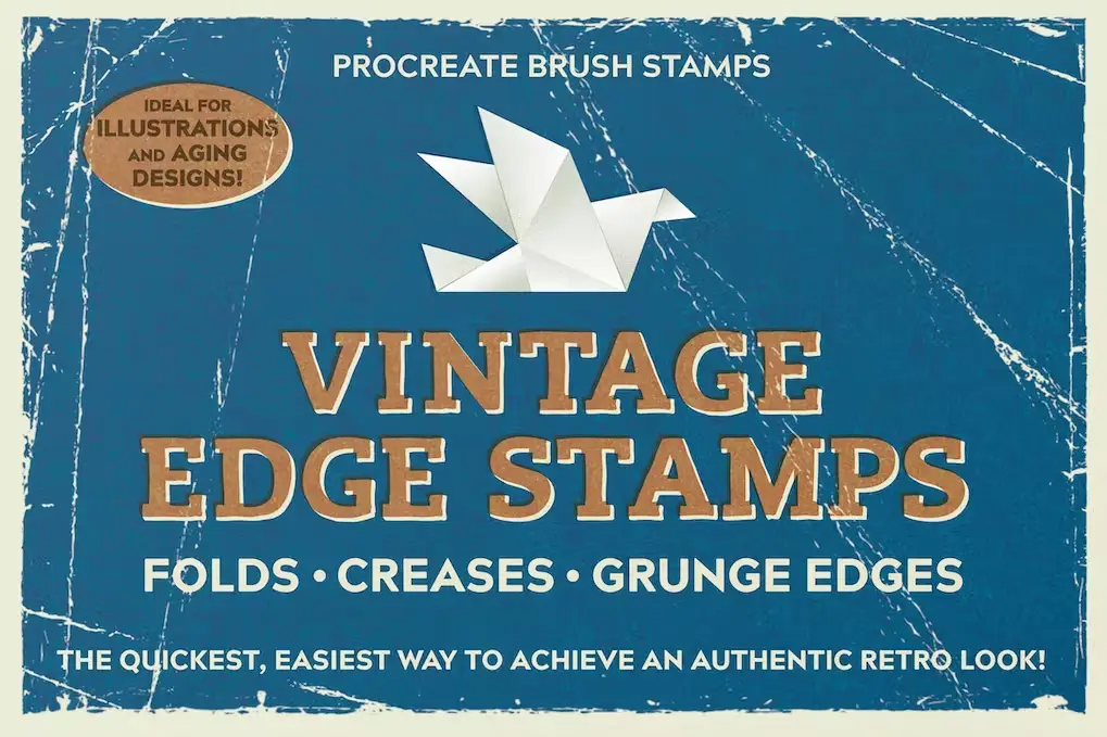 Vintage Edge Procreate Stamp Brushes