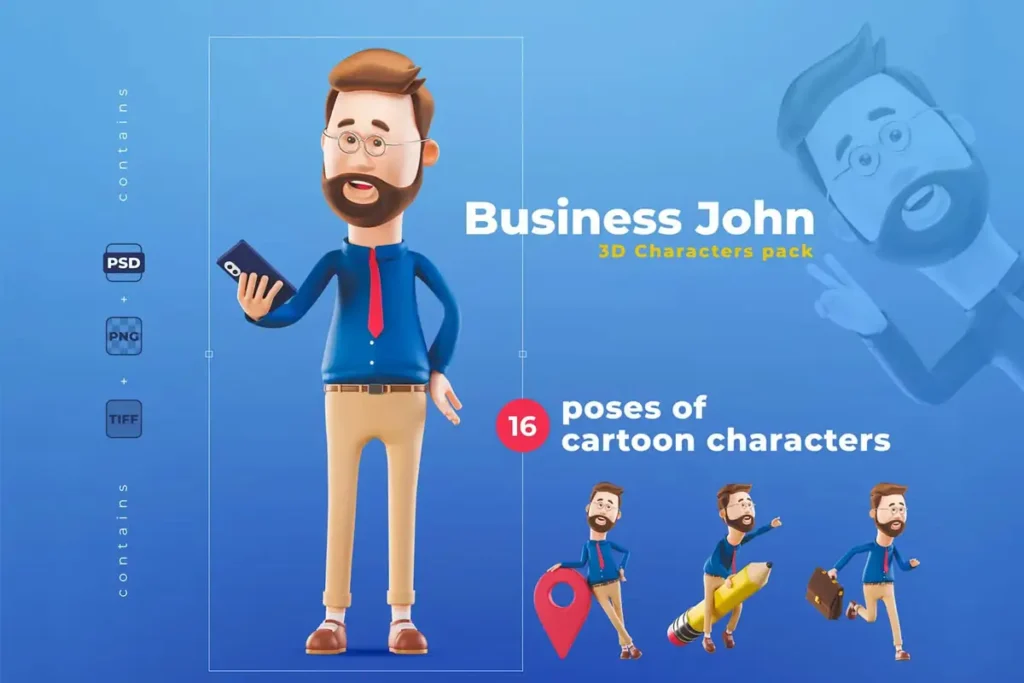 Business 3D Characters Illustration Pack