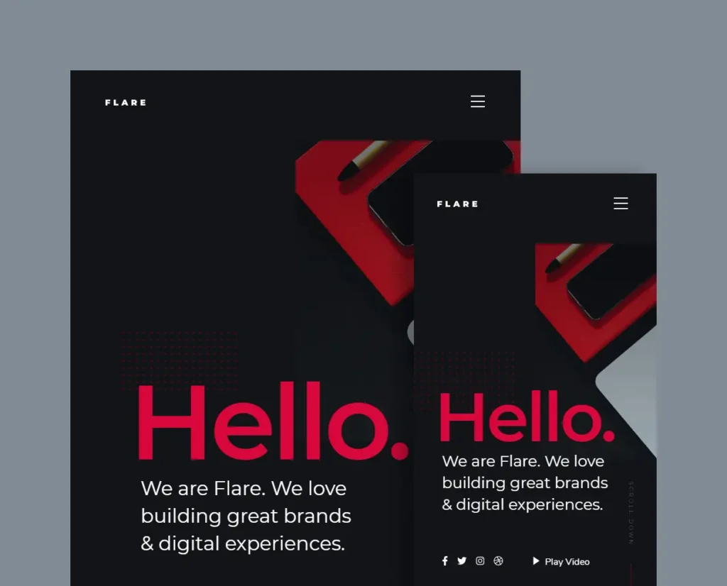 Flare Free HTML Portfolio Template for Web Agencies