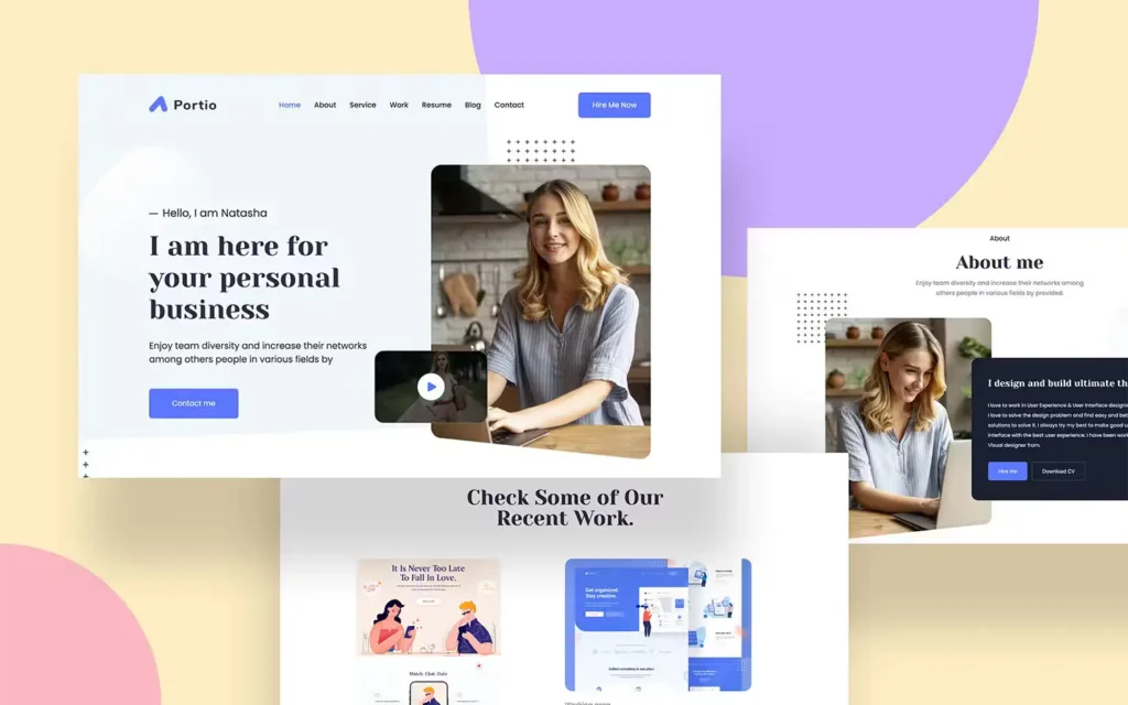 Portio Free HTML Personal Portfolio Template