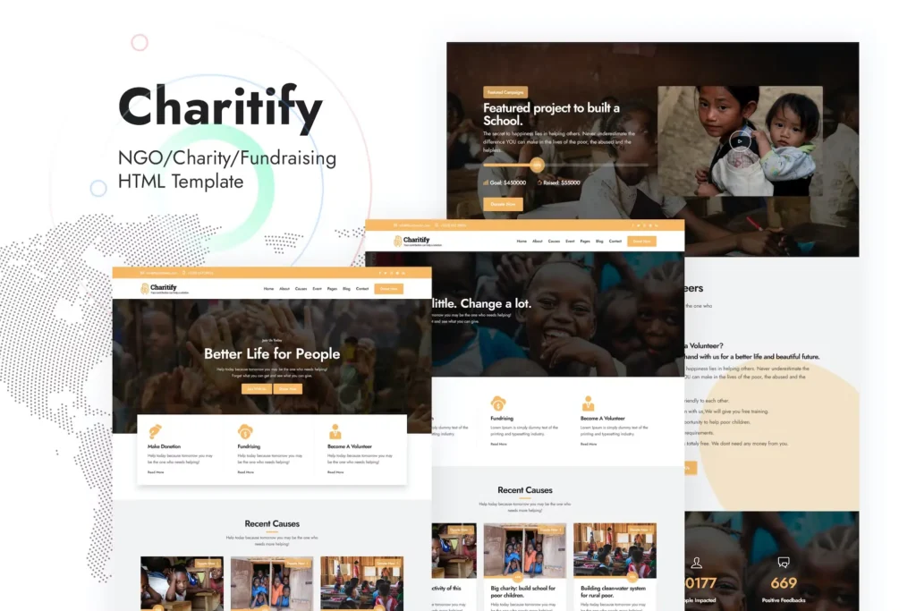 Charitify - NGO/Charity/Fundraising HTML Template