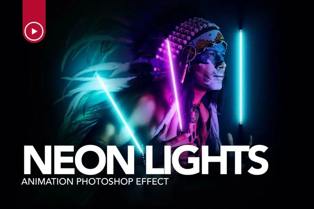Gif Animated Neon Light Photoshop Action