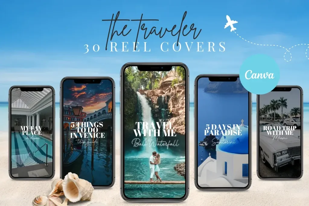 Travel Instagram Reels Cover Templates Canva