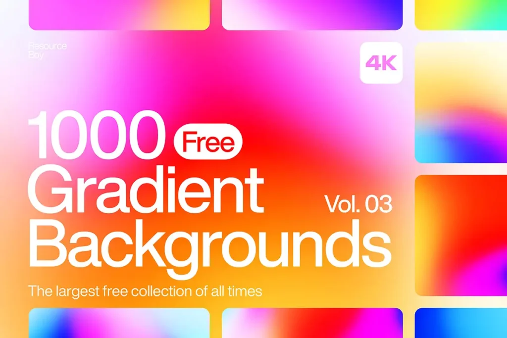 1000 Free 4K Gradient Backgrounds Vol. 03 