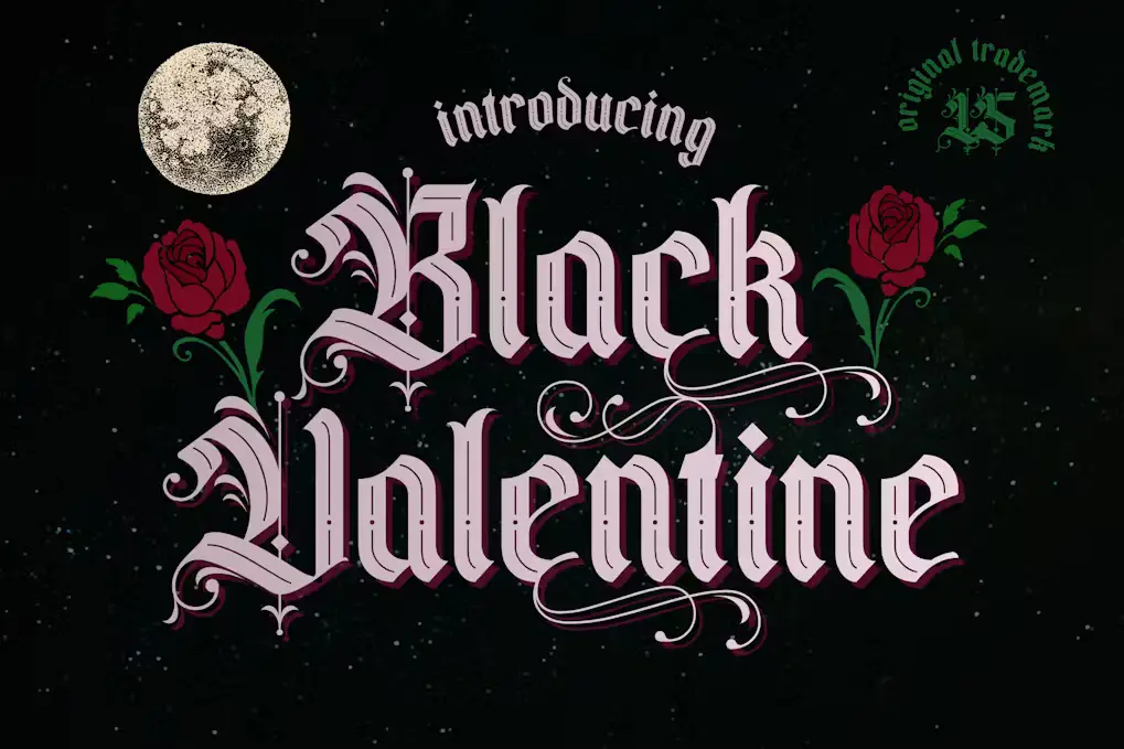 Black Valentine Decorative Font
