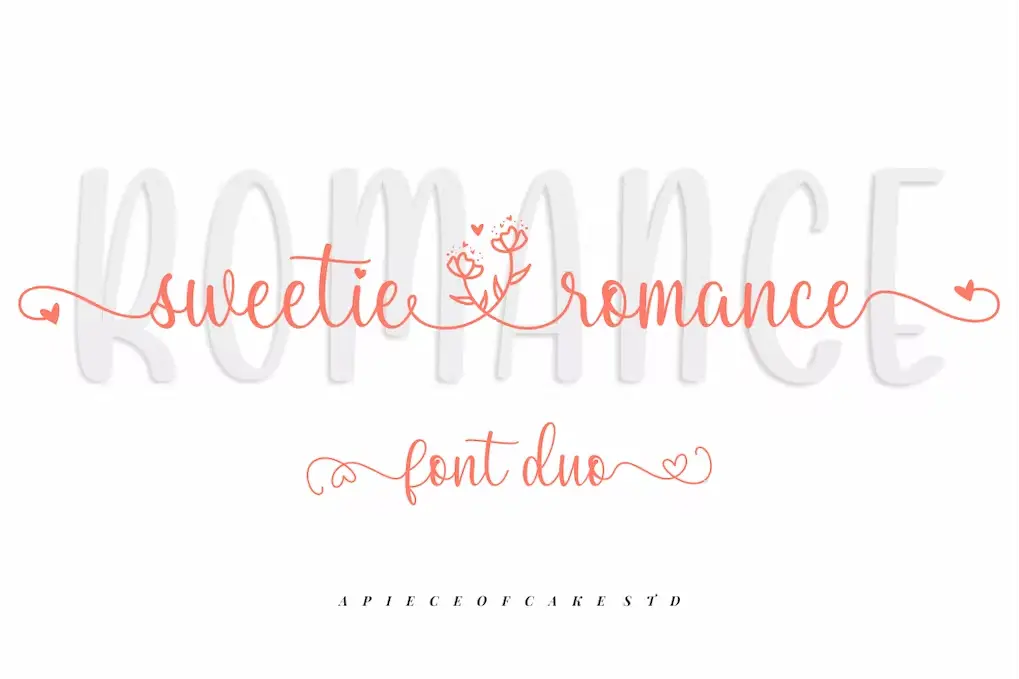 Sweetie Romance - Valentine Script Duo Font