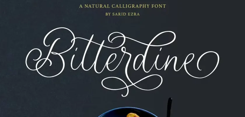 Natural Calligraphy Long Tail Font