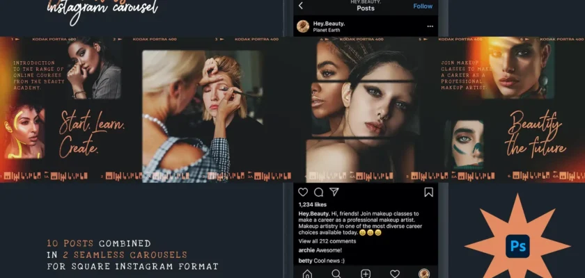 Light Leak Instagram Post Carousel Template
