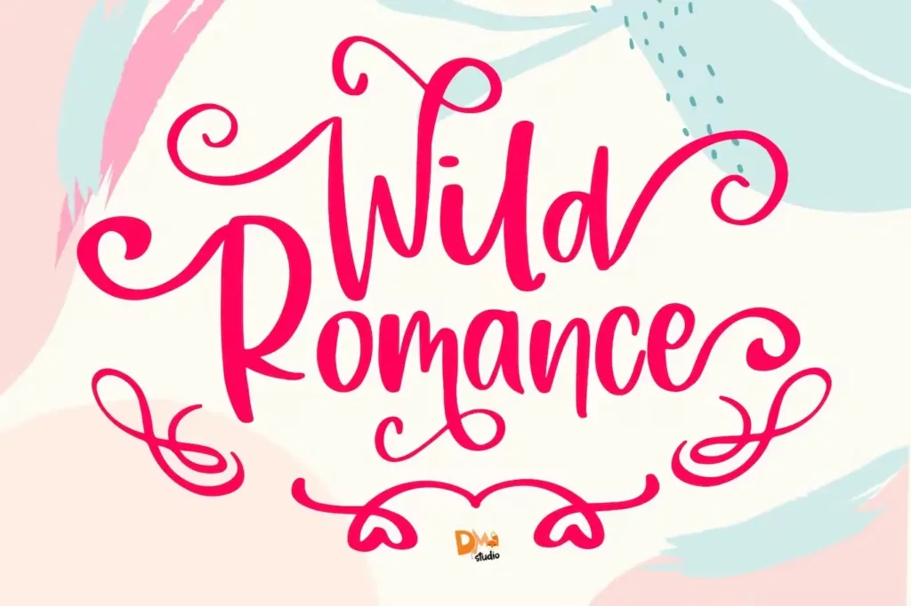 Wild Romance Quirky Handwritten Font With Swash Tail