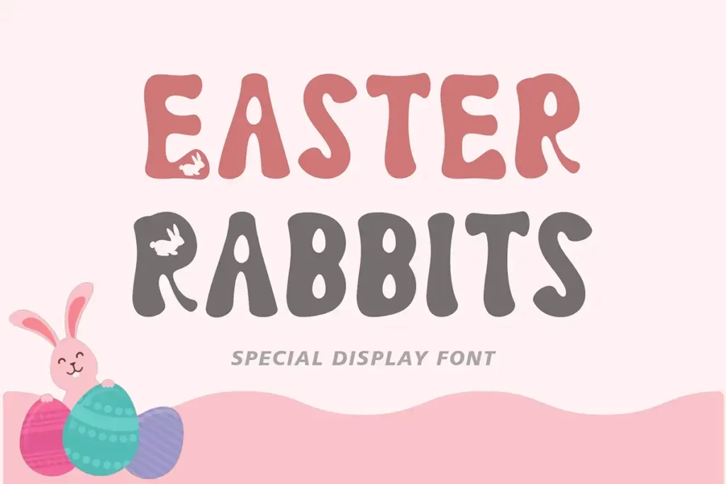 Free Cute Easter Rabbits Display Font
