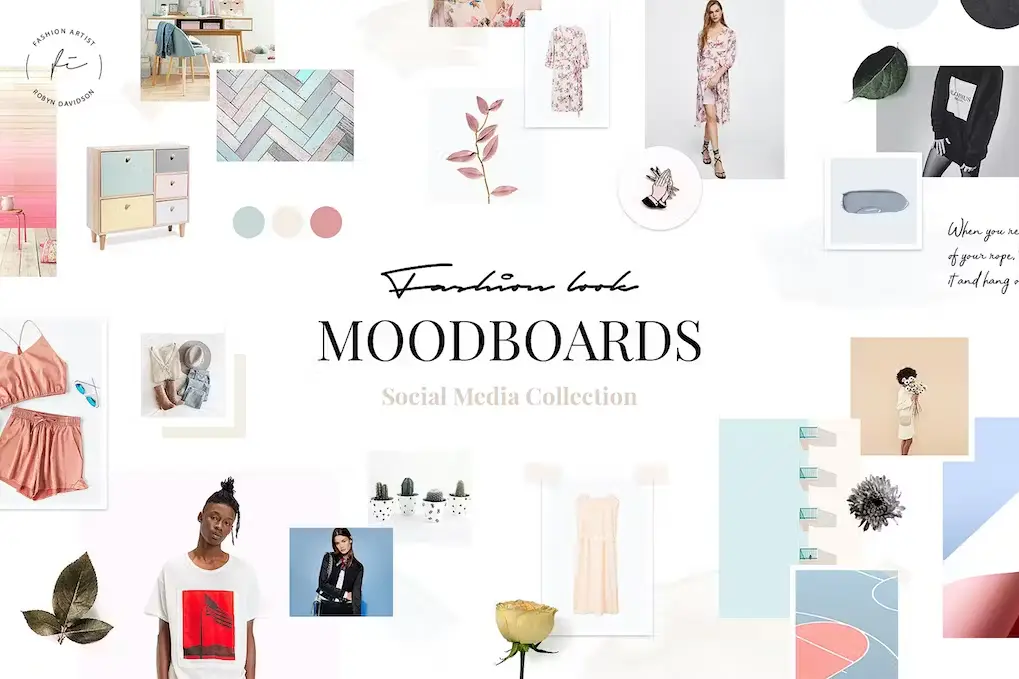 Pinterest Fashion Look Mood Boards Templates
