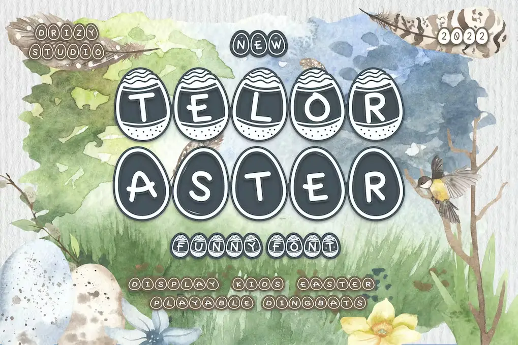 Teloraster Decorative Easter Font