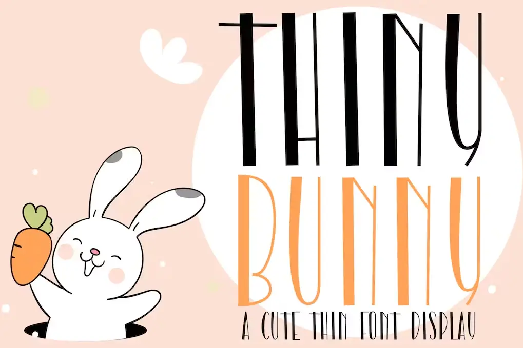 Thiny Bunny Cute Easter Font