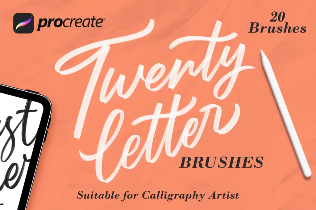 Twentyletter Procreate Brush for Calligraphy