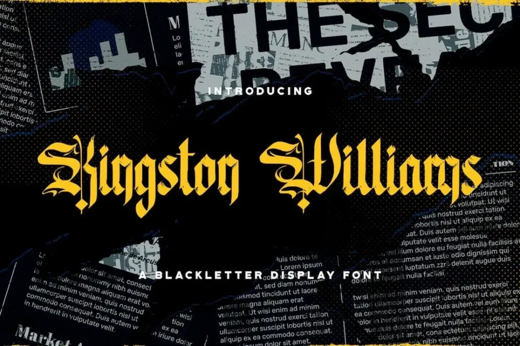 Kingston Williams - Blackletter Medieval Display Font