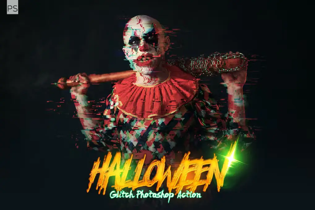 Halloween Glitch Photoshop Action