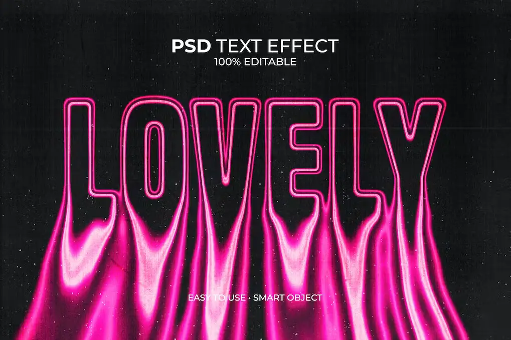 Lovely Pink Melted PSD Text Effect