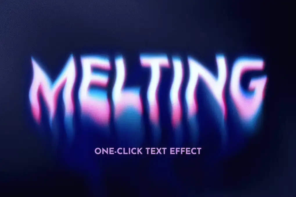 Noise Texture Melting Text Effect