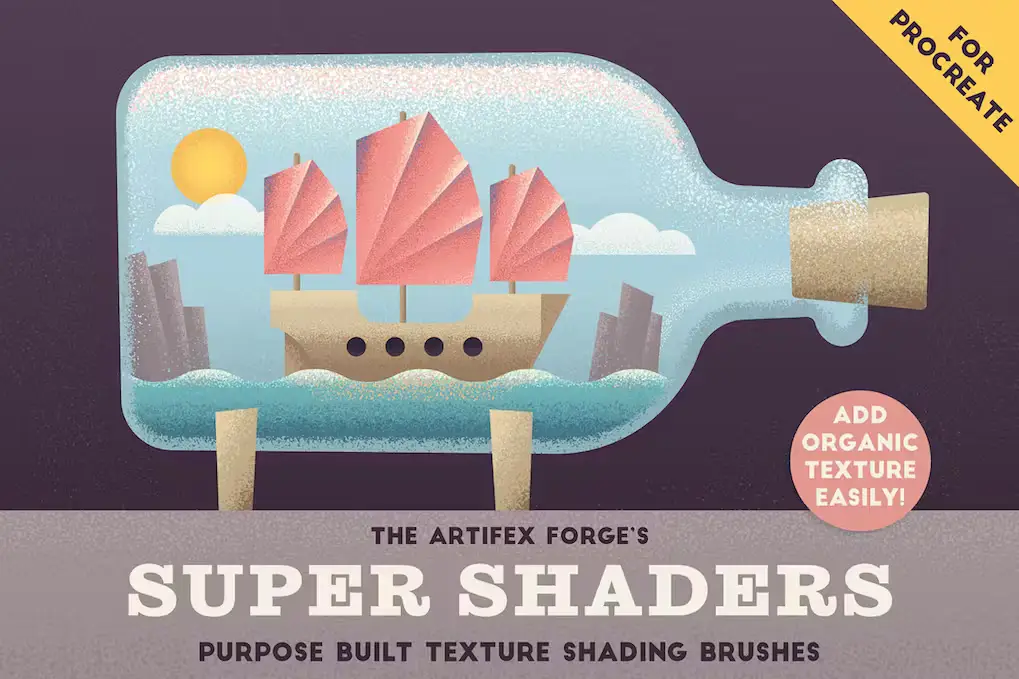 Super Shaders – Organic Procreate Texture Brushes