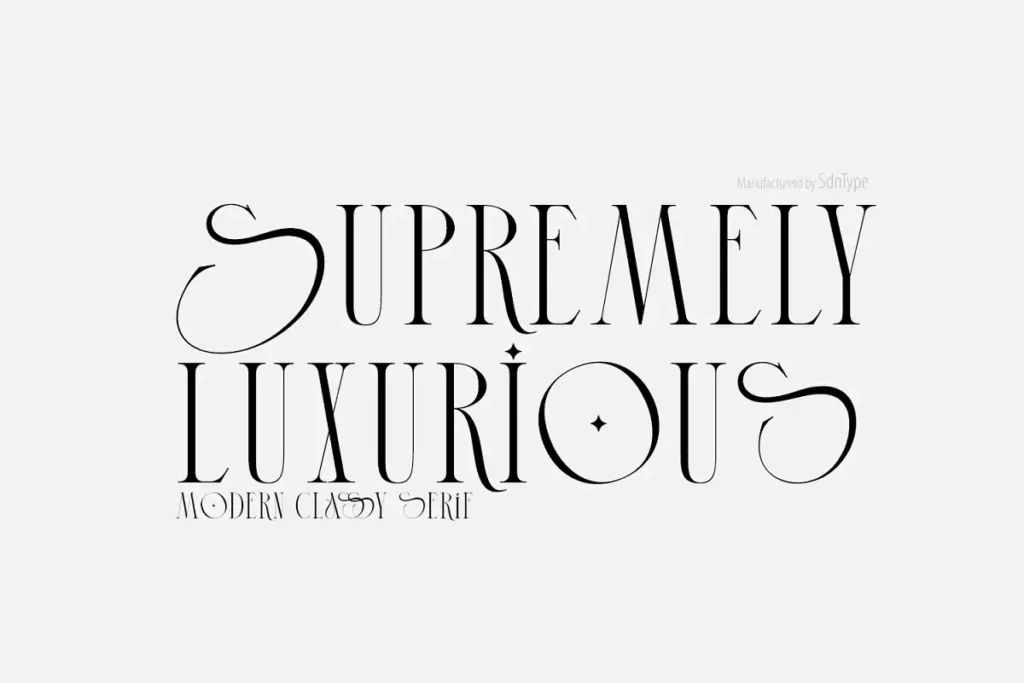 Supremely Luxurious Modern Classy Serif