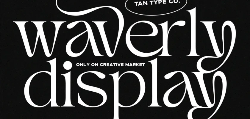 TAN WAVERLY Elegant Serif Typeface