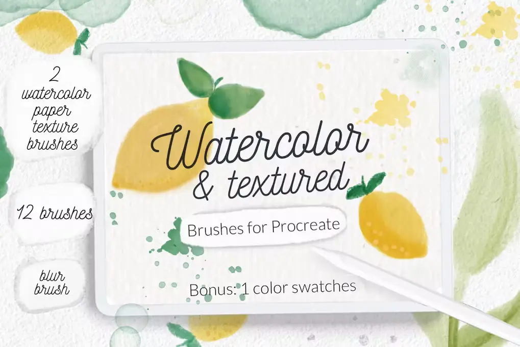 Watercolor Texture Procreate Brushes
