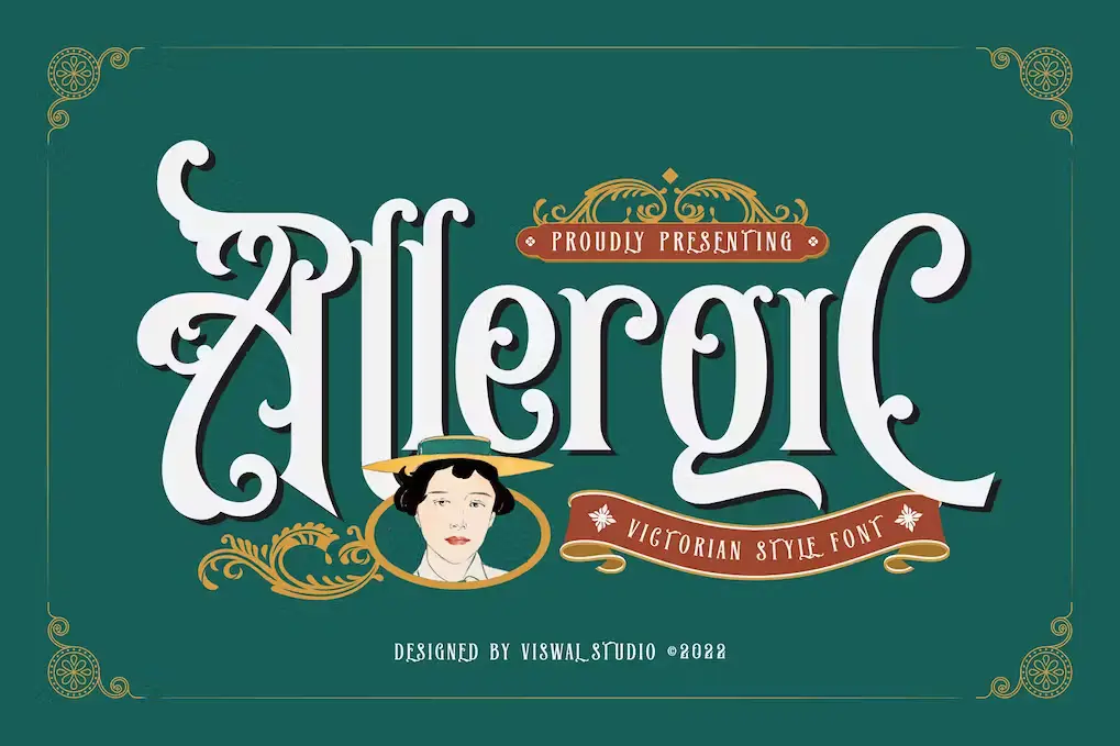 Allergic Victorian Style Vintage Font