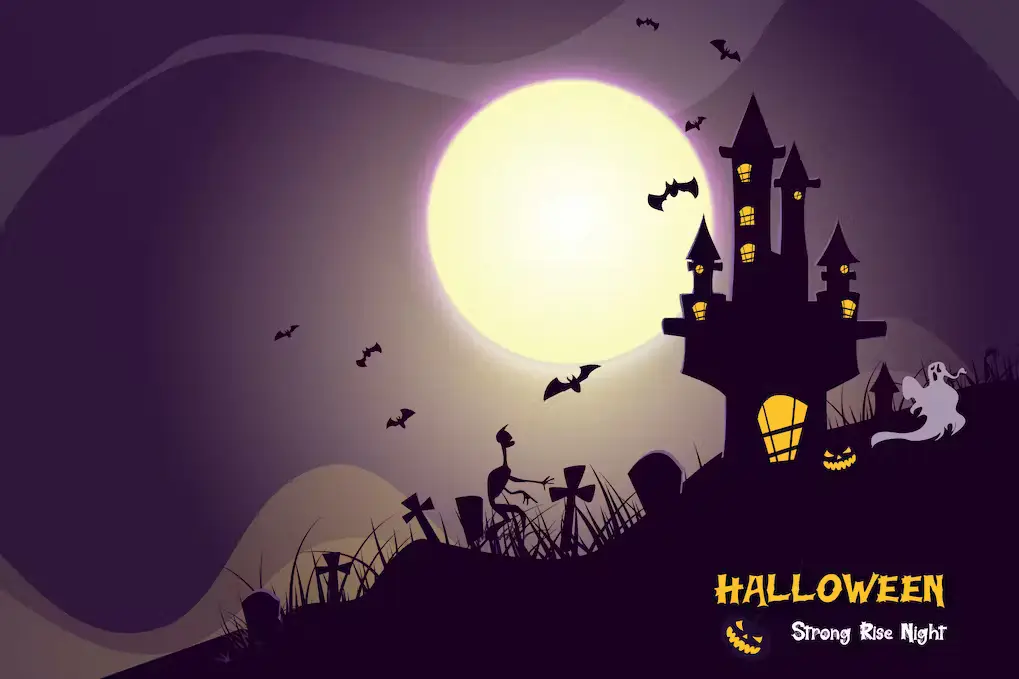 Halloween House Illustration Background