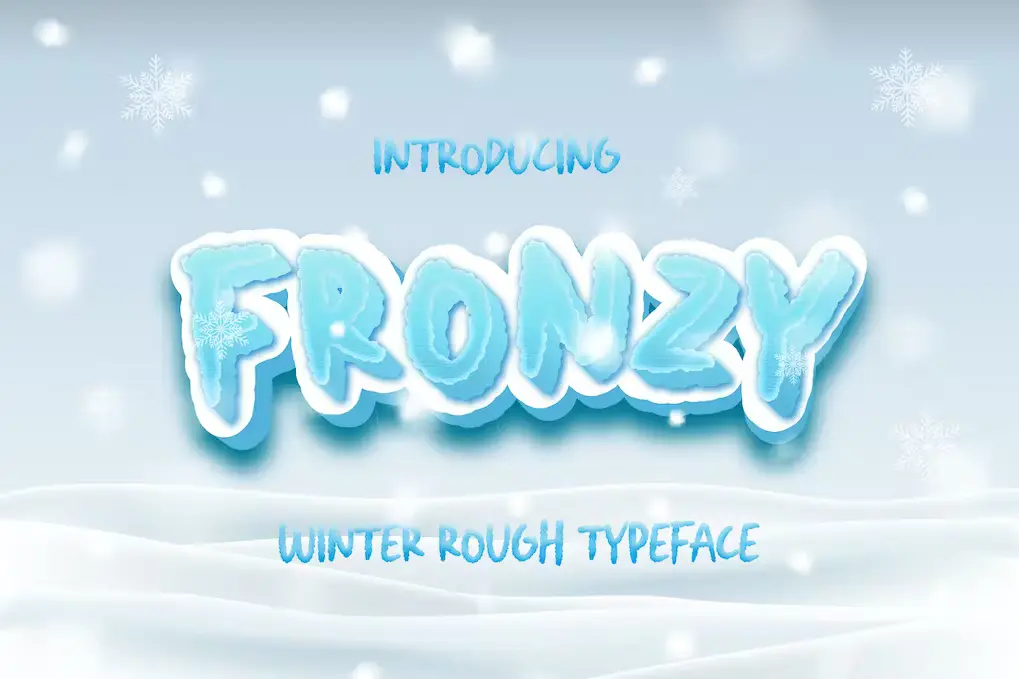 Fronzy Winter Rough Typeface