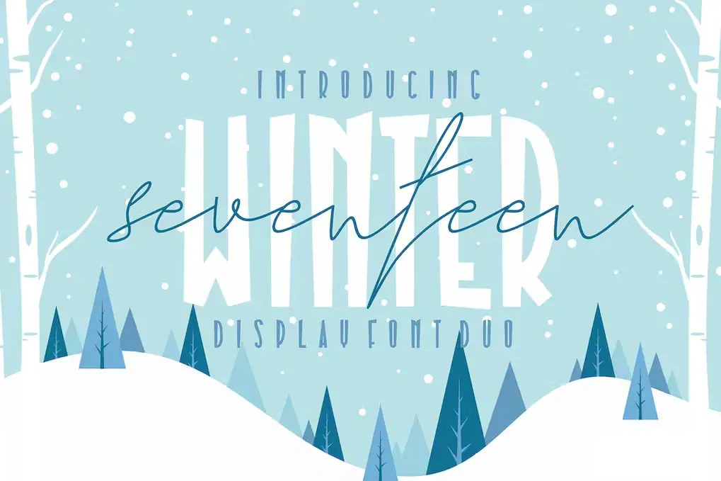 Seventeen Winter Font Duo
