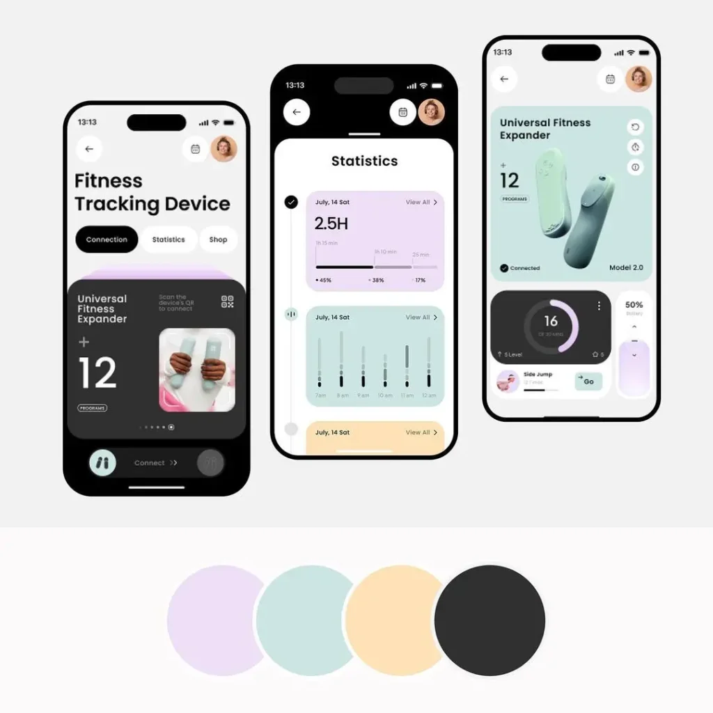 Fitness Tracking App Color Palette