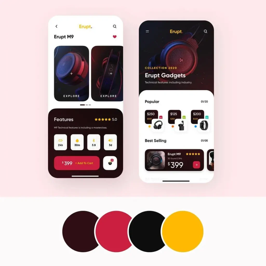Gadgets Ecommerce App Color Palette